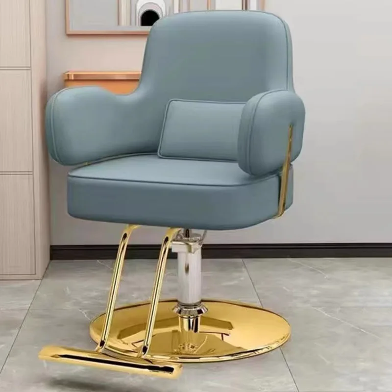 Nordic Trendy Barber Chair Elegant Premium Fashionable Swivel Hairdresser Chair Stylish Comfy Kapperstoel Salon Furniture