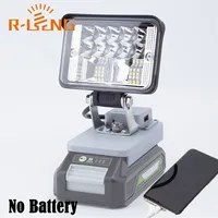 Portable LED Work Light for Greenworks 24V Lithium Battery w/ USB Flashlight Emergency Flood Lamp Camping lamp(NO Battery )