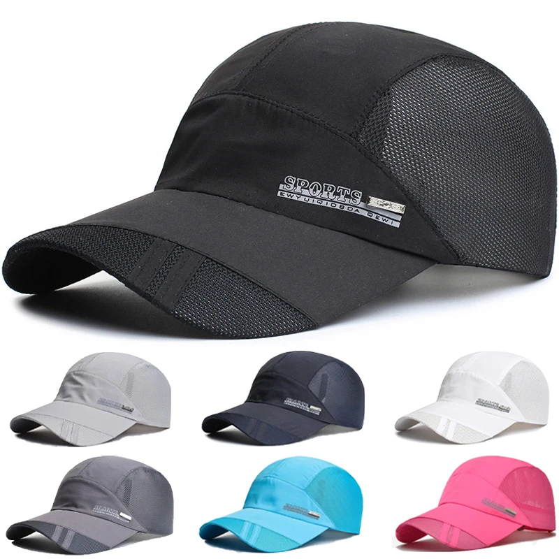 

Mesh Baseball Caps for Men Women Hollow Out Quick Drying Adjustable Visors Unisex Hip Hop Sun Hat Outdoor Sports Tennis Golf Cap