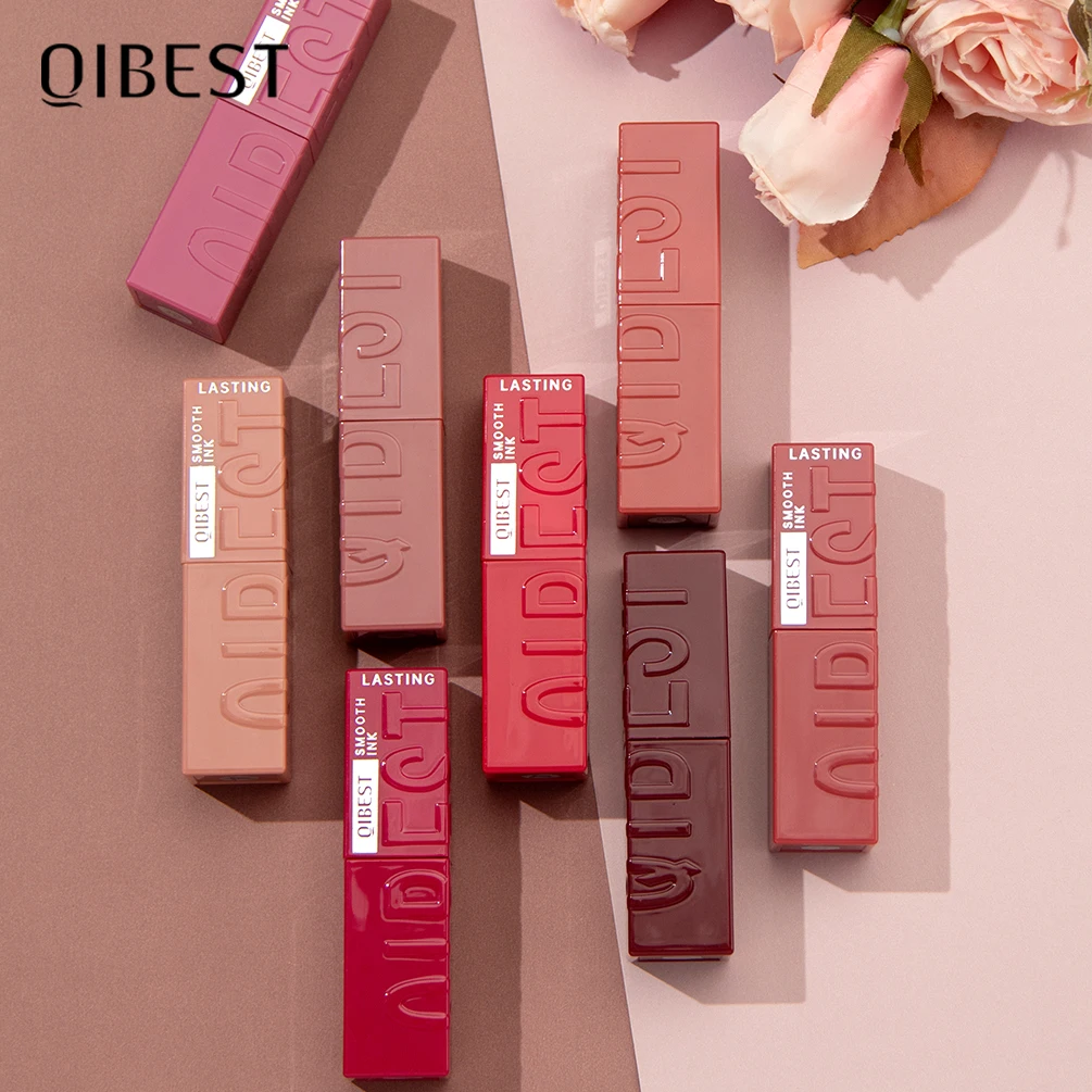QIBEST Wässriger Glanz-Lipgloss Feuchtigkeitsspendender Langanhaltender Sexy Roter Flüssiger Lippenstift Wässriger Spiegel-Lipgloss Tint Hydratisierende Kosmetik