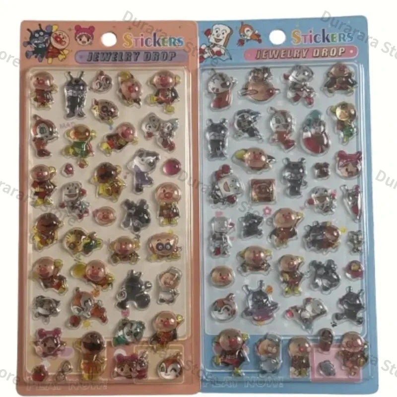 

2026 New Anpanman Cartoon Transparent Relief Sticker Anime Peripheral Decoration Toys Diy Phone Case Computer Birthday Gifts
