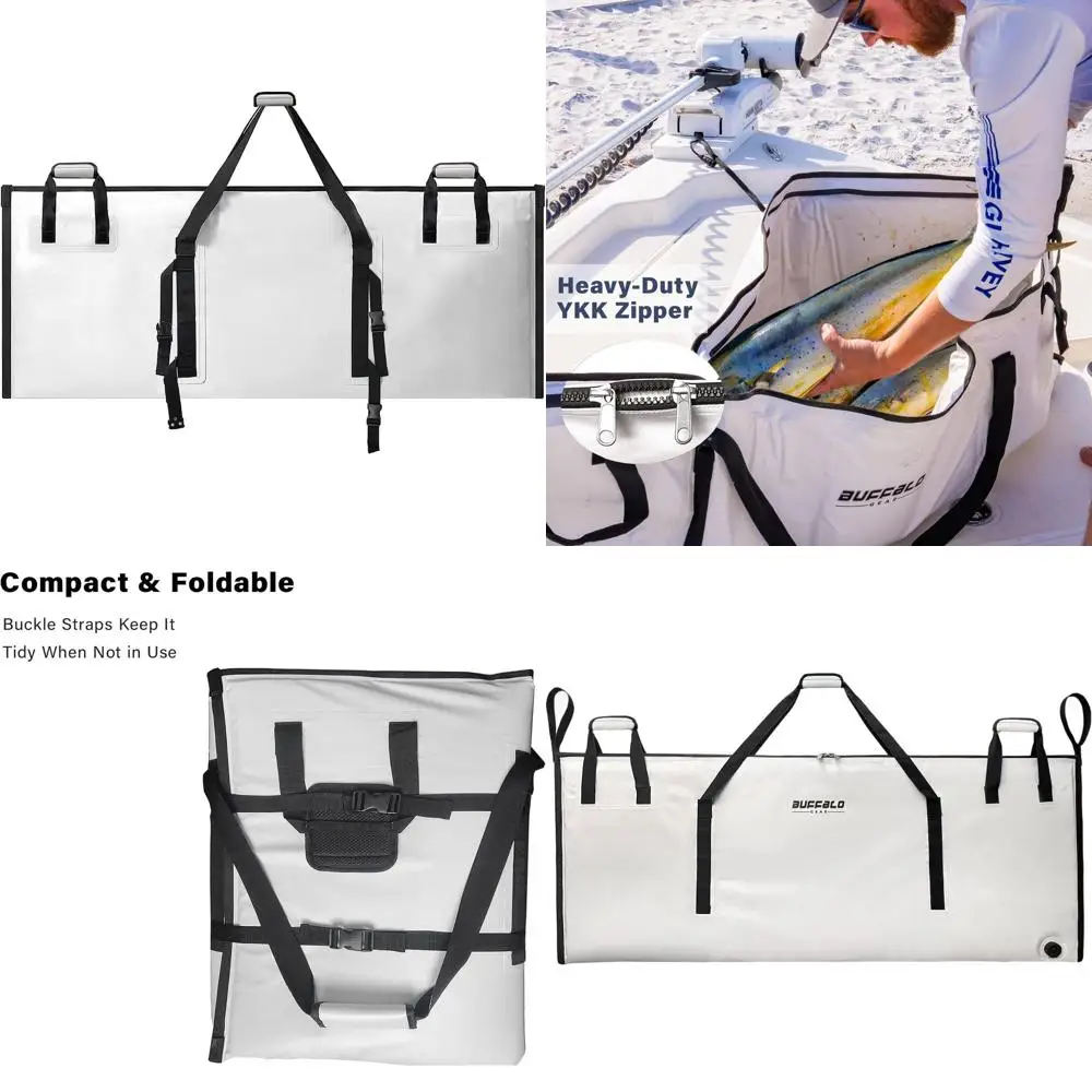 

Большая изолированная сумка-холодильник 60-71-116 дюймов - портативная, водонепроницаемая, сохраняет лед холодным более 24 часов