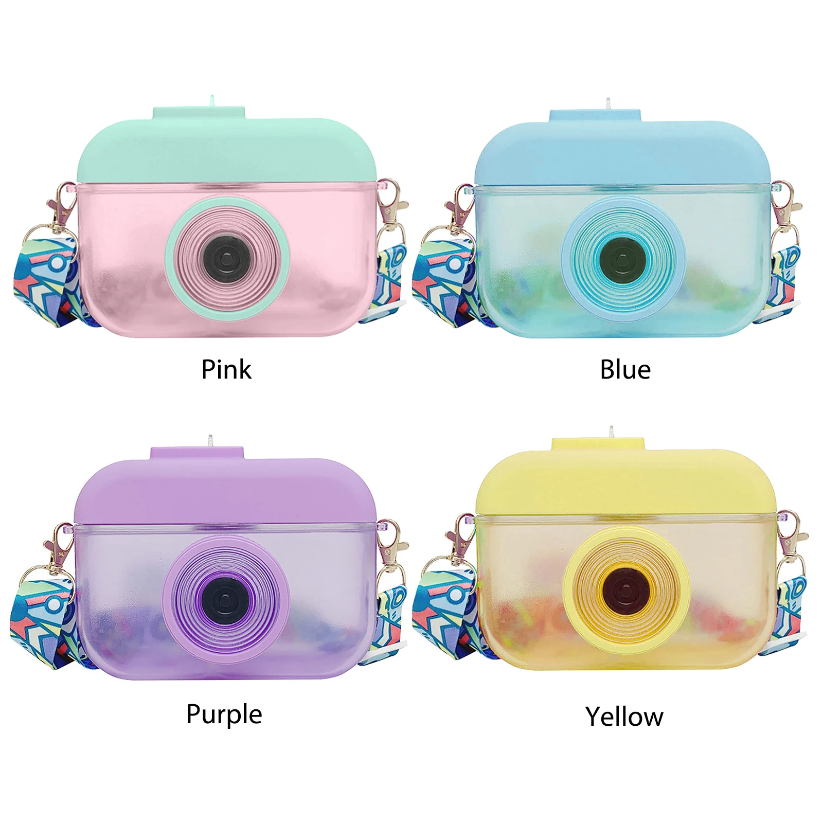 كاميرا شكل غلاية أكواب للشرب مانعة للتسرب 400 مللي زجاجات مياه كرتونية خالية من مادة BPA أكواب شرب لطيفة للاستخدام الخارجي للأطفال البالغين #2