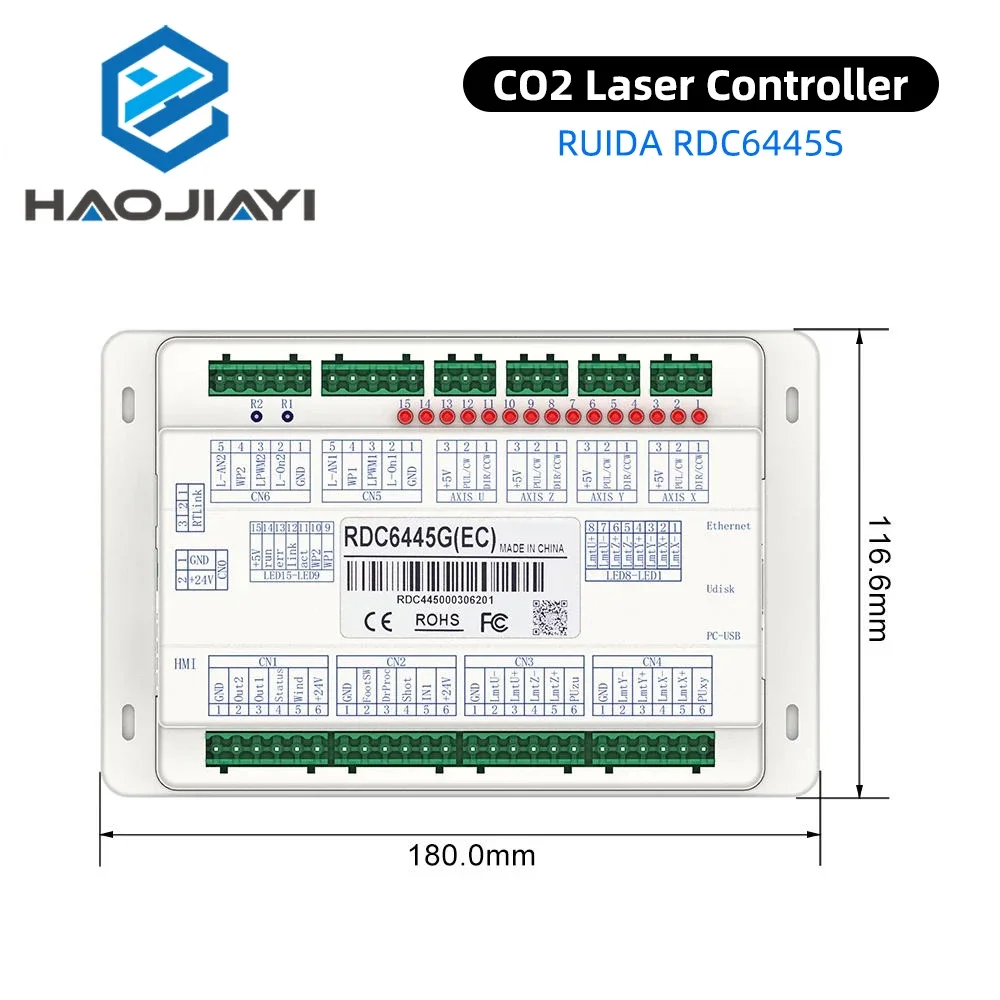 Ruida 6445S RDC6445S CO2 Laser Controller Upgrade 6445 6445G RDC6445G Systems for CO2 Laser Cutting Engraving Machine