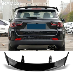 Glossy Black Spoiler for Jeep Compass 2017 - 2021 Carbon Surface Type TE Car Rear Trunk Wing ABS Material Refit Accessories