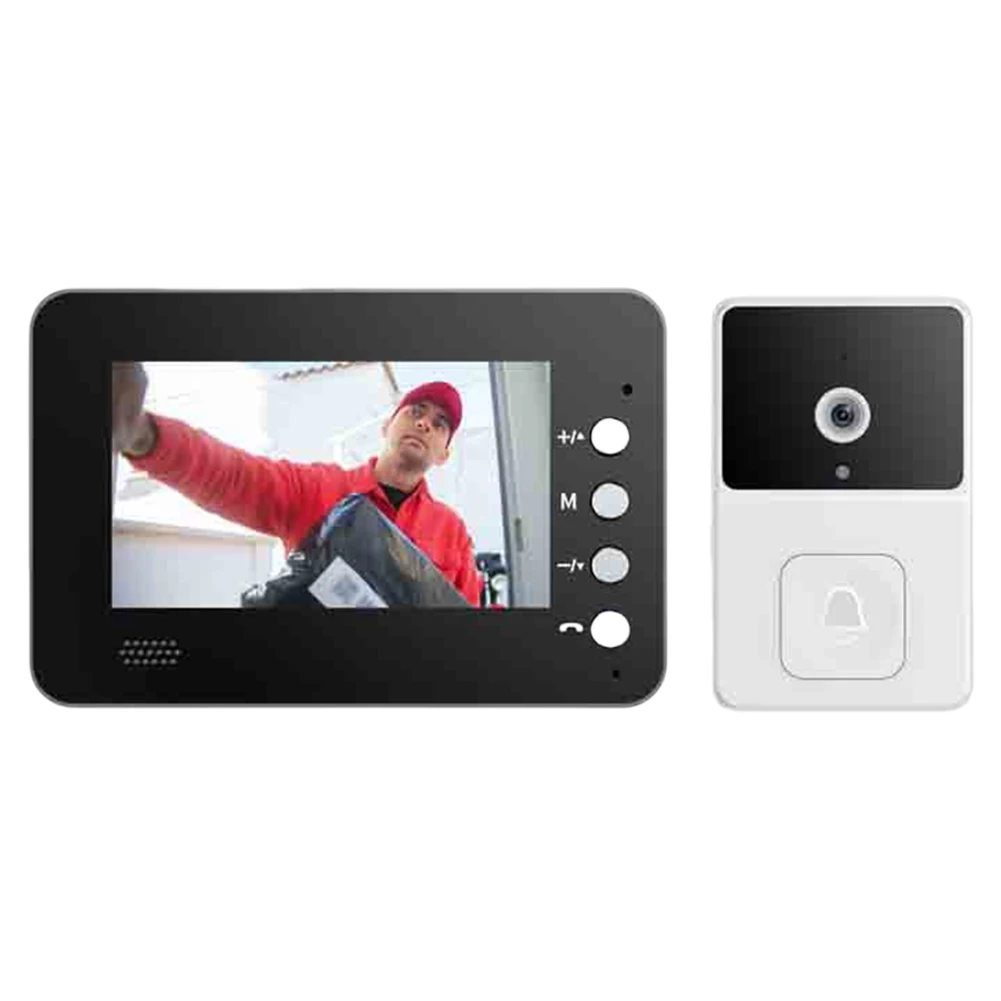 4,3-дюймовый IPS-экран, умный видеодомофон, 2-стороннее аудио, 2,4G, Wi-Fi, интеллектуальный видеодомофон, дверной звонок, инфракрасное ночное видение