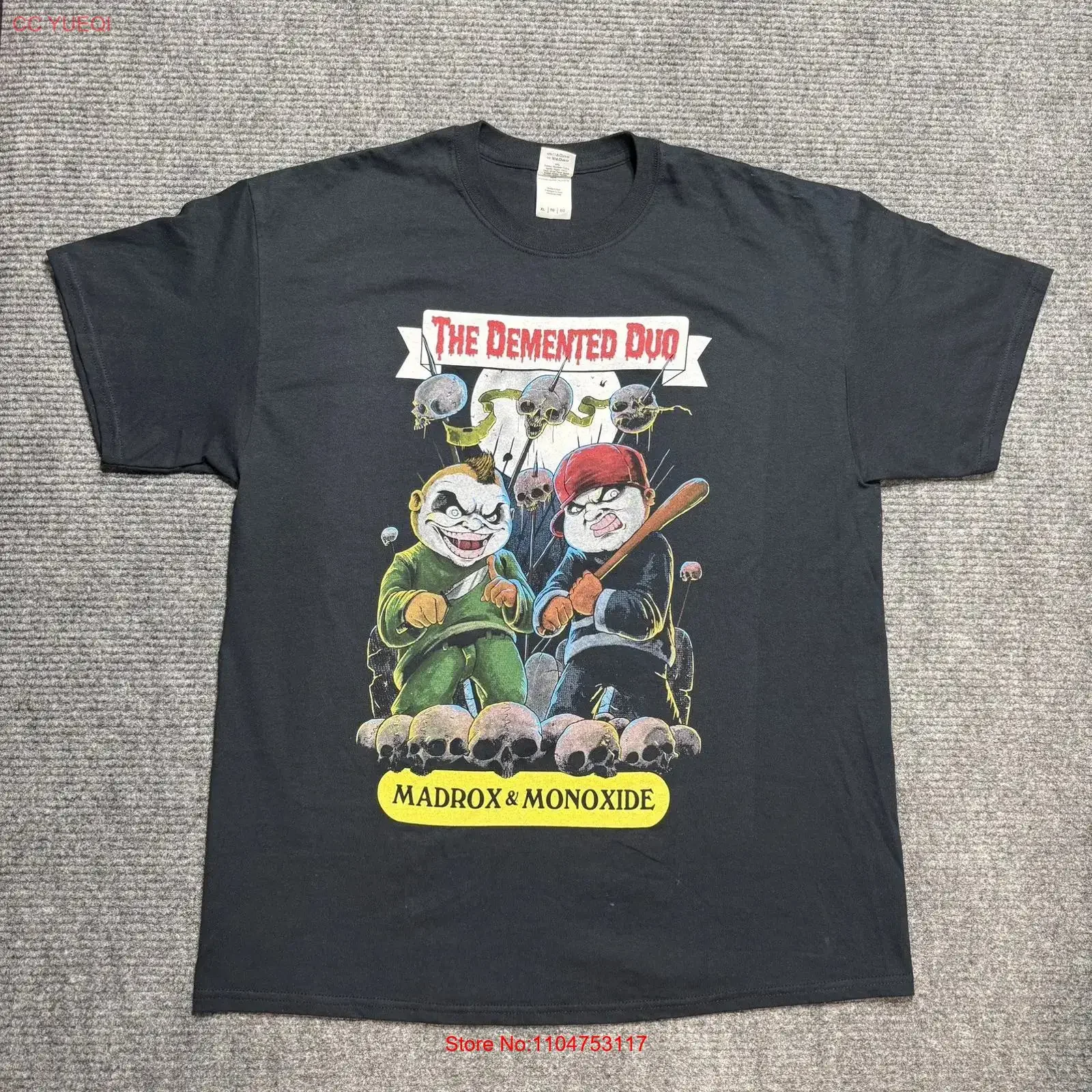 Twiztid T Shirt Mens XL Demented Duo ICP Juggalo Madrox Monoxide 2015 Limited vintage Washed Casual Unisex Versatile homme