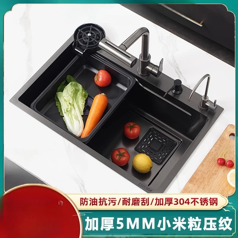 

Genuine sink large single slot SUS304 stainless steel embossed thickened 5.0 kitchen household