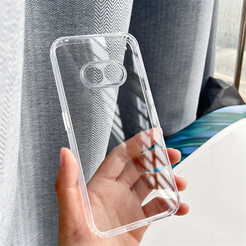 Airbag Clear Crystal Shockproof Case for Nothing Phone 2A A142 TPU Bumper Hard PC Back Cover Protector for Nothing Phone2A A142