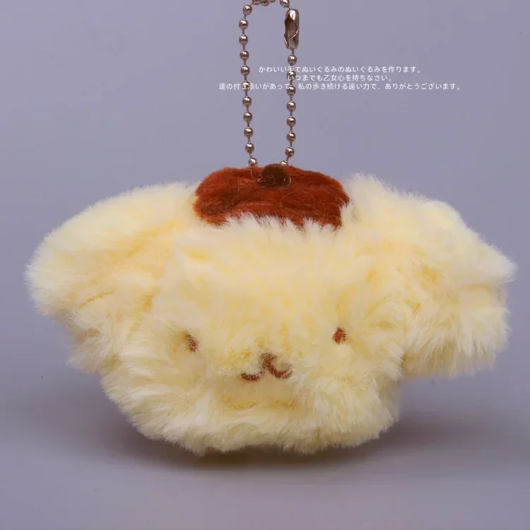 Porte-clés en peluche Sanurgente Hello Kitty, petit pendentif au beurre, dessin animé japonais mignon, pudding, sac Kuromi, en stock, savoir chaud