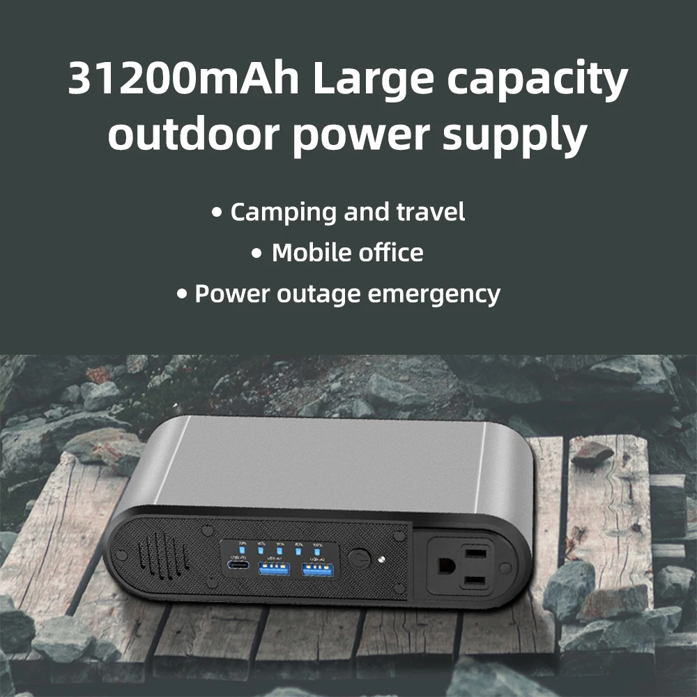 PD45W AC120W 31200mah Inverter LED Display Multi-protection Laptop UAV Router Phone Micro-projector Outdoor Reserve Power Bank