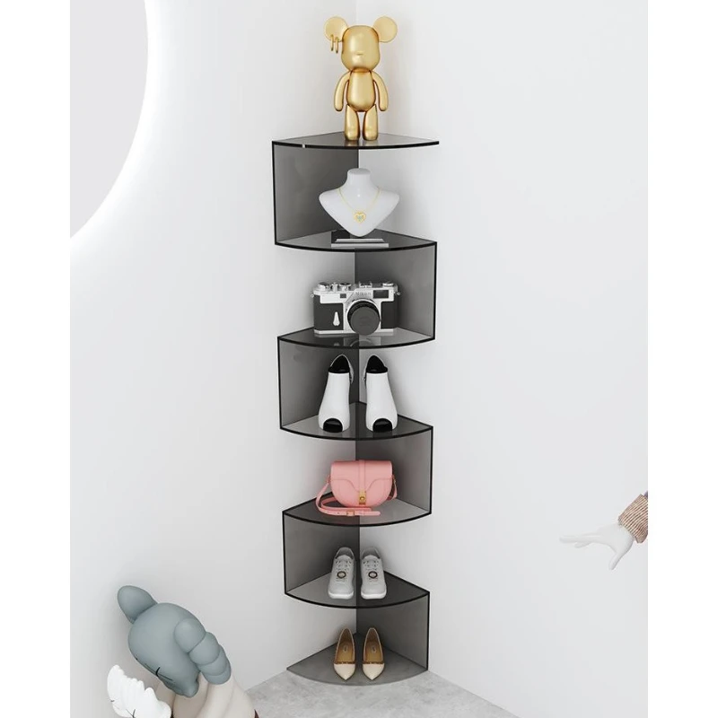 

Upper wall wall-mounted shelf, living room wall acrylic corner bookshelf, bedroom storage rack, corner cabinet, wall storage
