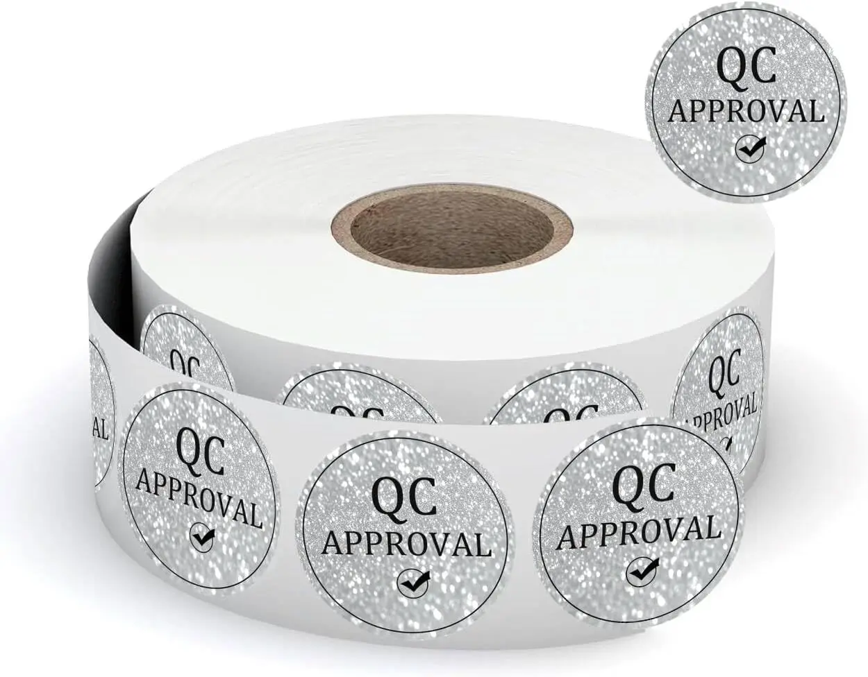 

1000 шт. голографических наклеек «Контроль качества» (QC Approved) 1 дюйм для складского учета, проверки качества и контроля исполнения заказов