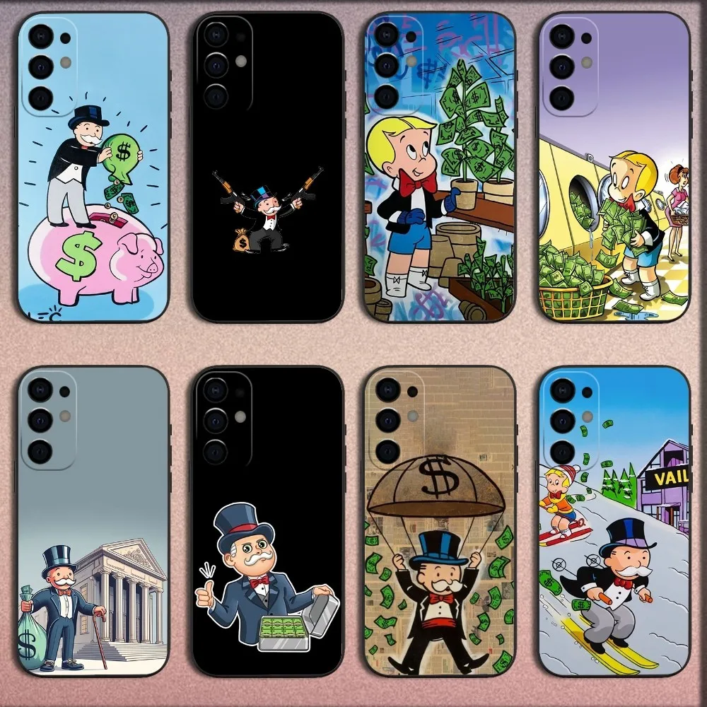 

Dollar Alec M-Monopoly Man Phone Case For Samsung S25,S24,S21,S22,S23,S30,Ultra,S20,Plus,Fe,Lite,Note,10,9,5G Black Soft Cover