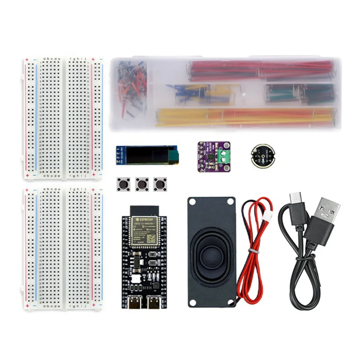 A72Z DeepsSeek Voice Chat Robot ESP32-S3 Breadboard-Kit N16R8 WROOM-1-N16R8 DevKitC-1 Development Board، DIY Kit
