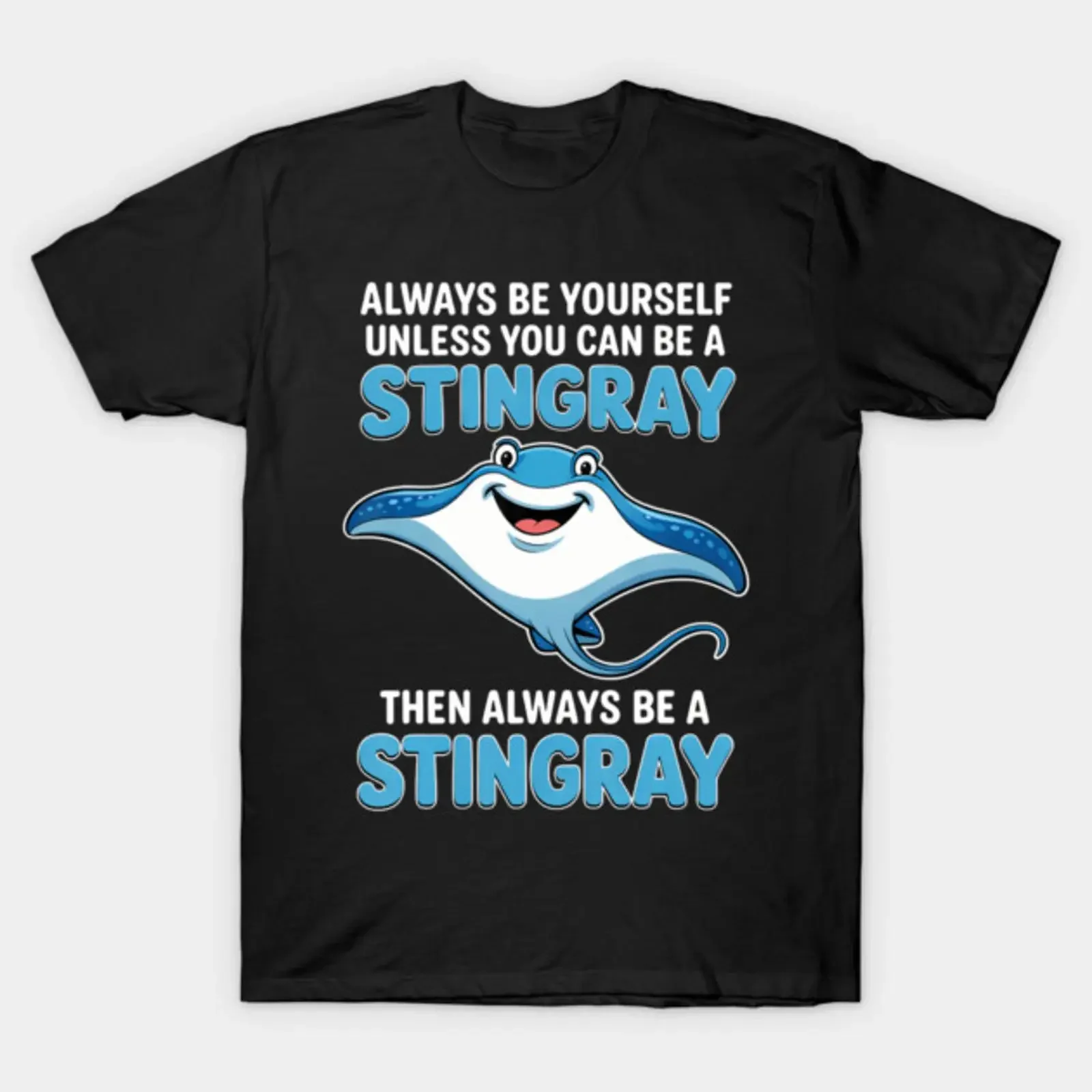 Always Yourself Stingray Sea Ocean Animal Manta Ray T Shirt vintage Washed Soft Stretched streetwear Top For Everyday Wear