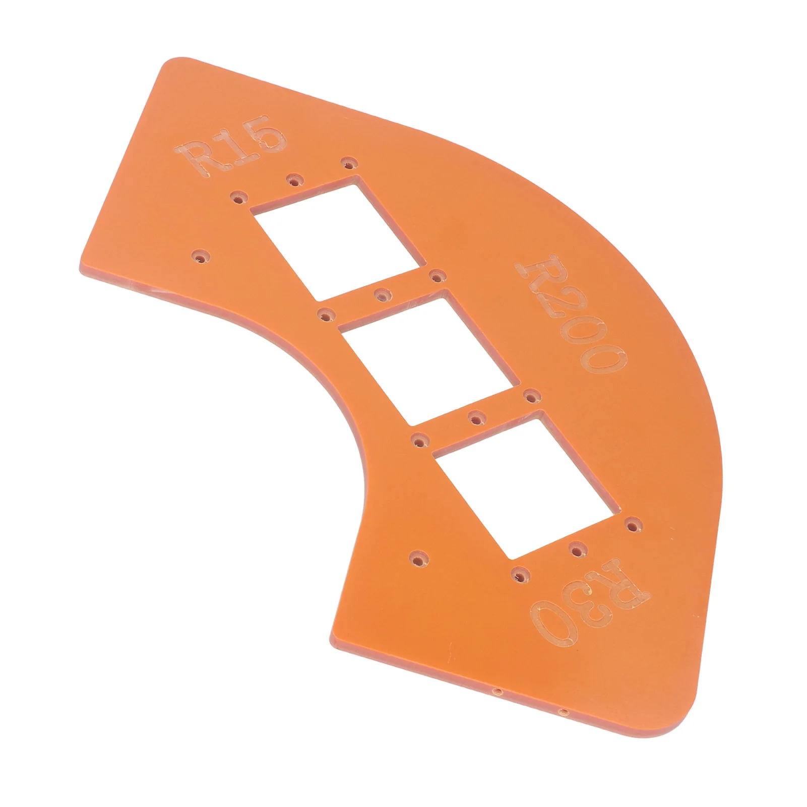 Gabarit de routeur de rayon, calcul de travail, guide de rayon pour armoire, coins de garde-robe, trous de commutation, R15, R30, R100, R200