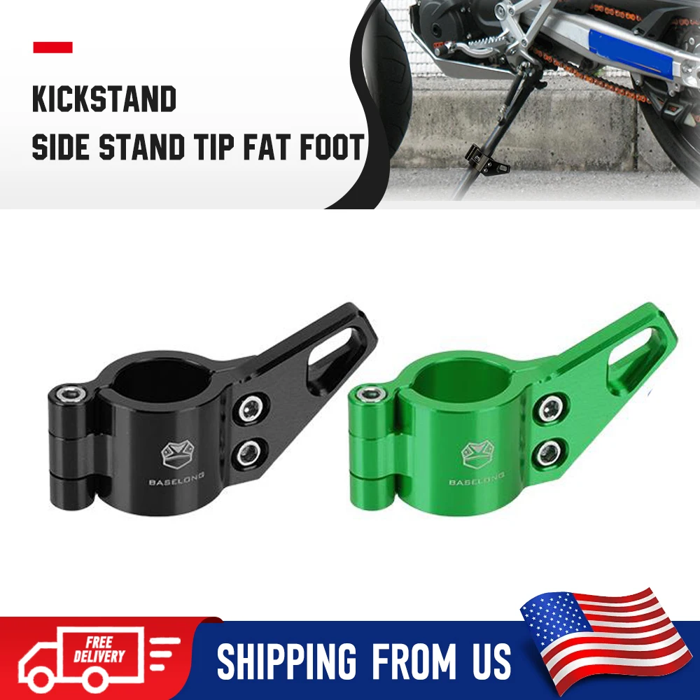 

For Suzuki DR650/SE/SEM 1996-2023 2022 2021 2020 2019 2018 2017 2016 2015 2014 2013 Motorcycle Kickstand Side Stand Tip Fat Foot