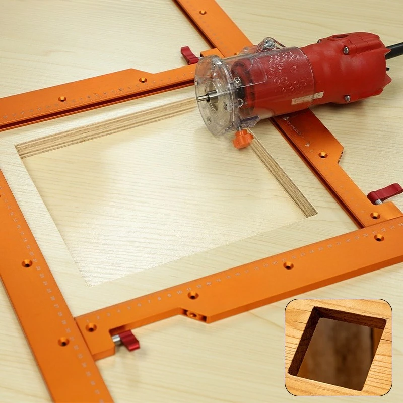 Woodworking milling square hole positioning backer, trimming machine slotting and opening die square hole opening positioning