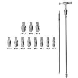 GREATLH Quick Coupling Flexible Reamer Set Hollow Reamer Medical Orthopedic Pet Instrument Stainless Steel