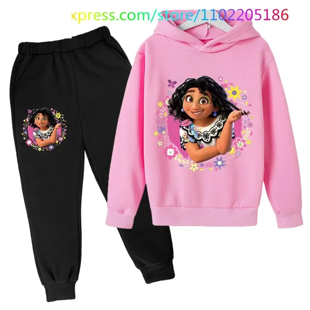 Kids Hoodie Encanto- Toddler Girls Clothes Mirabel Hoodies Pants 2pcs Sets Cute Children Costume Kids Tracksuits