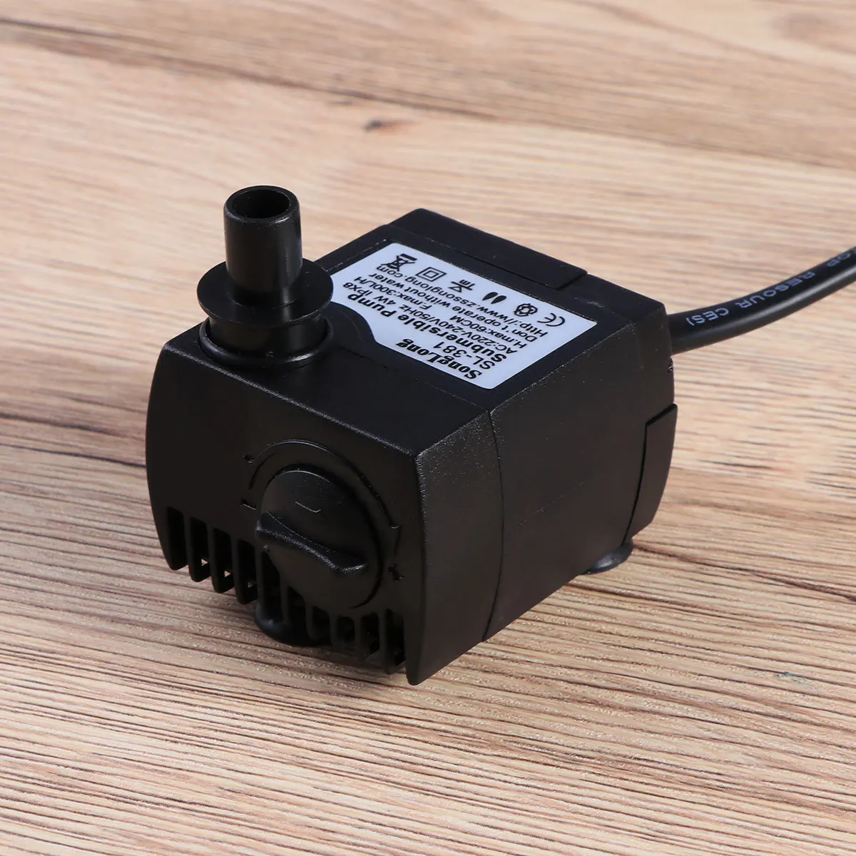 

300L/H 4W Submersible Water Pump Ultra Quiet Small Size Adjustable Flow For Hydroponics Pond Aquarium Fish Tank Fountain Eu Plug