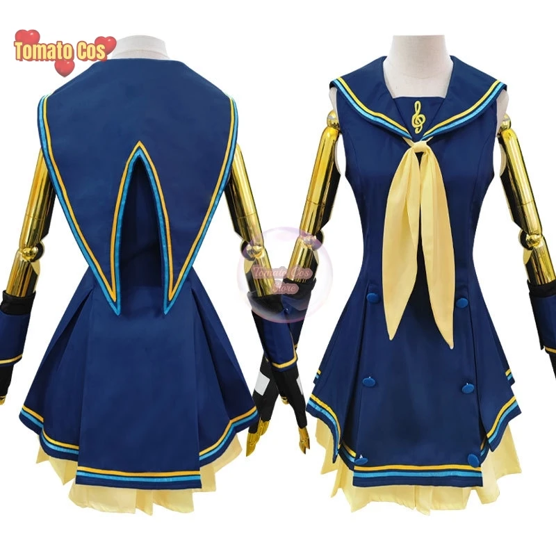 New Rin Len Halloween Uniform Cosplay Complete Costumes Sets Tops+Shorts Accessories Women Men Suit