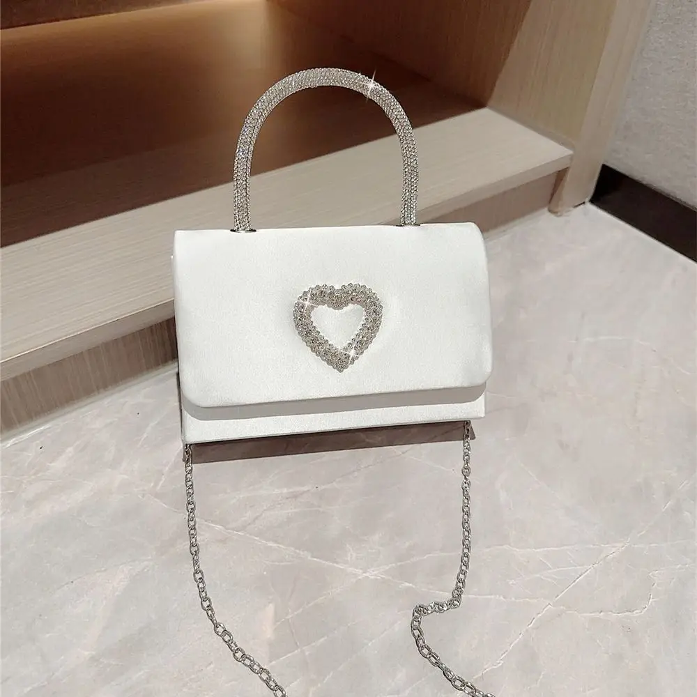 Fashion Silver Sequin Bowknot Evening Bag Chain Banquet Clutch Shoulder Bags for Women Female