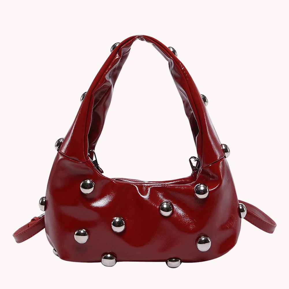 المرأة بولي برشام حقيبة كتف أنيق حقيبة كروسبودي حزام قابل للتعديل العصرية حقيبة تحت الإبط فاسق نمط حقيبة محفظة شيك المتشرد حقيبة #4