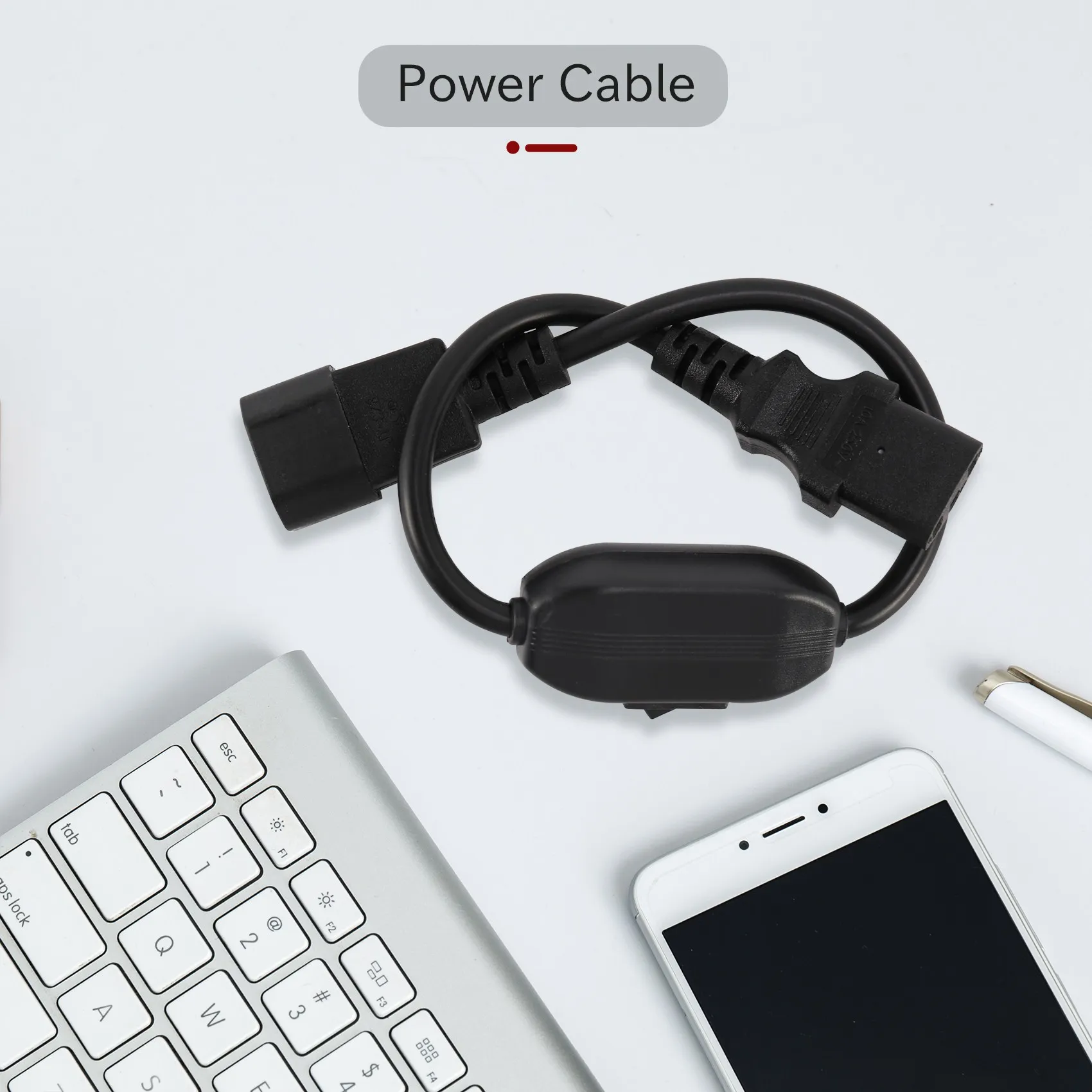 Горячая Распродажа, специальный кабель питания для ИБП PDU, IEC 320 C14–C13 с переключателем включения/выключения, 30 см, черный