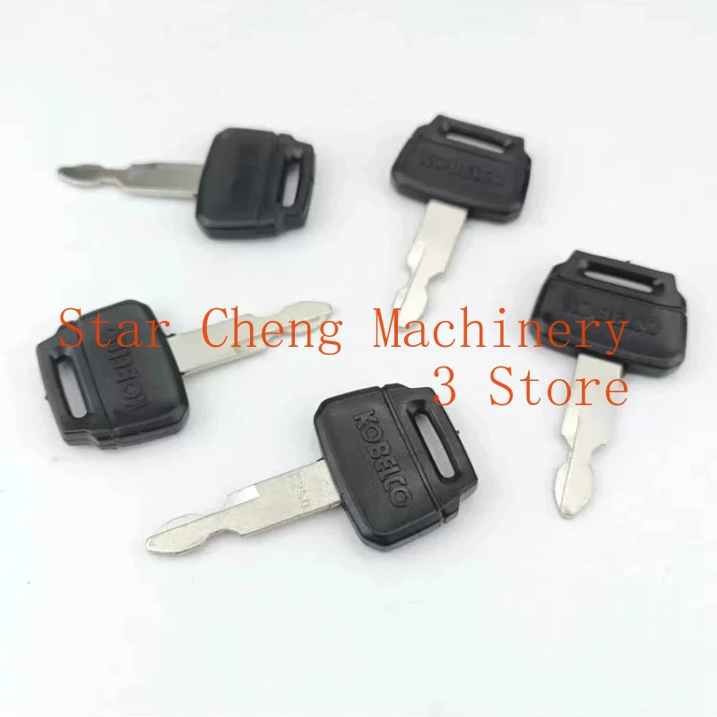 Set of 5 for Kobelco K250 Higher Quality Excavator Keys sk75 200 210 260-8-6E Accessories New