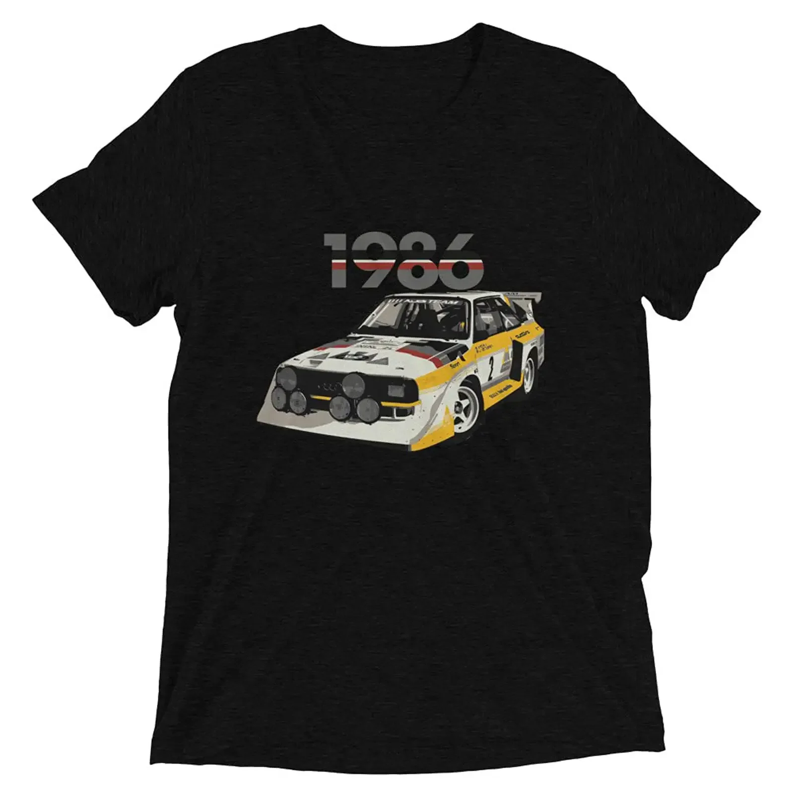 1986 S1 E2 Group B Rally Race Car  Tri Blend T Shirt vintage Washed Versatile Unisex Soft Slightly Stylish Stretched