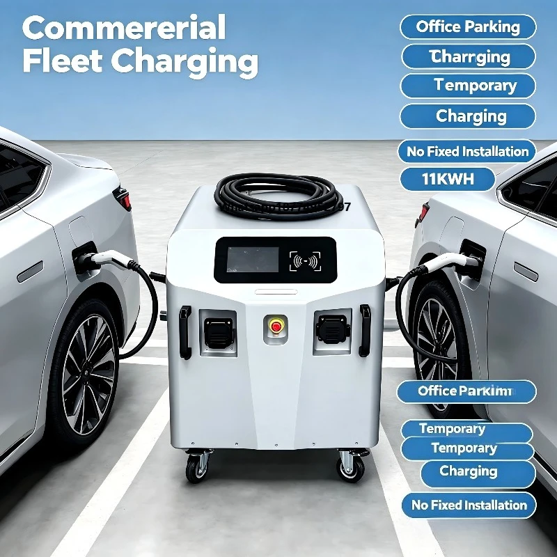 11kW CCS2 Mobile EV Charger 11kWh DC EV Charging Station Battery Storage Power Bank for Electric Car