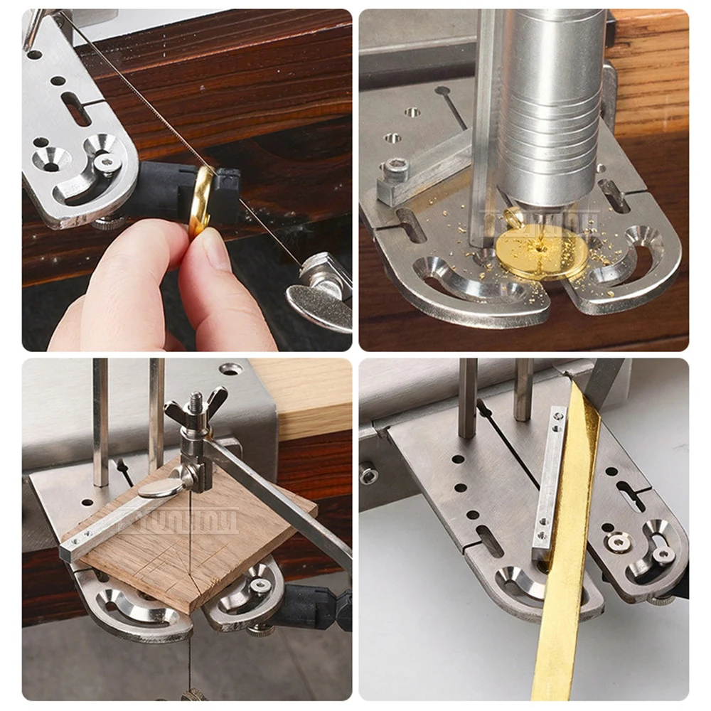 Metalworking Table,Jewelry Holding Mold, Polishing, Wire Saw Cutting Pedestal,Stainless Steel Desktop Fixing Fixture