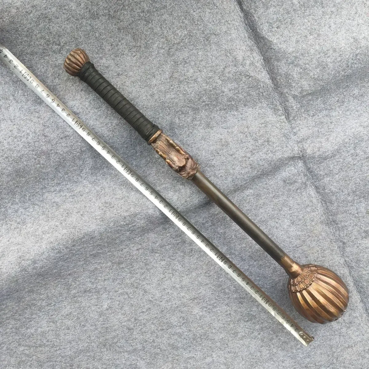 Chinese Retro Outdoor Antique Bronze Melon Hammer Car Emergency Window Breaking Self-defense Tool