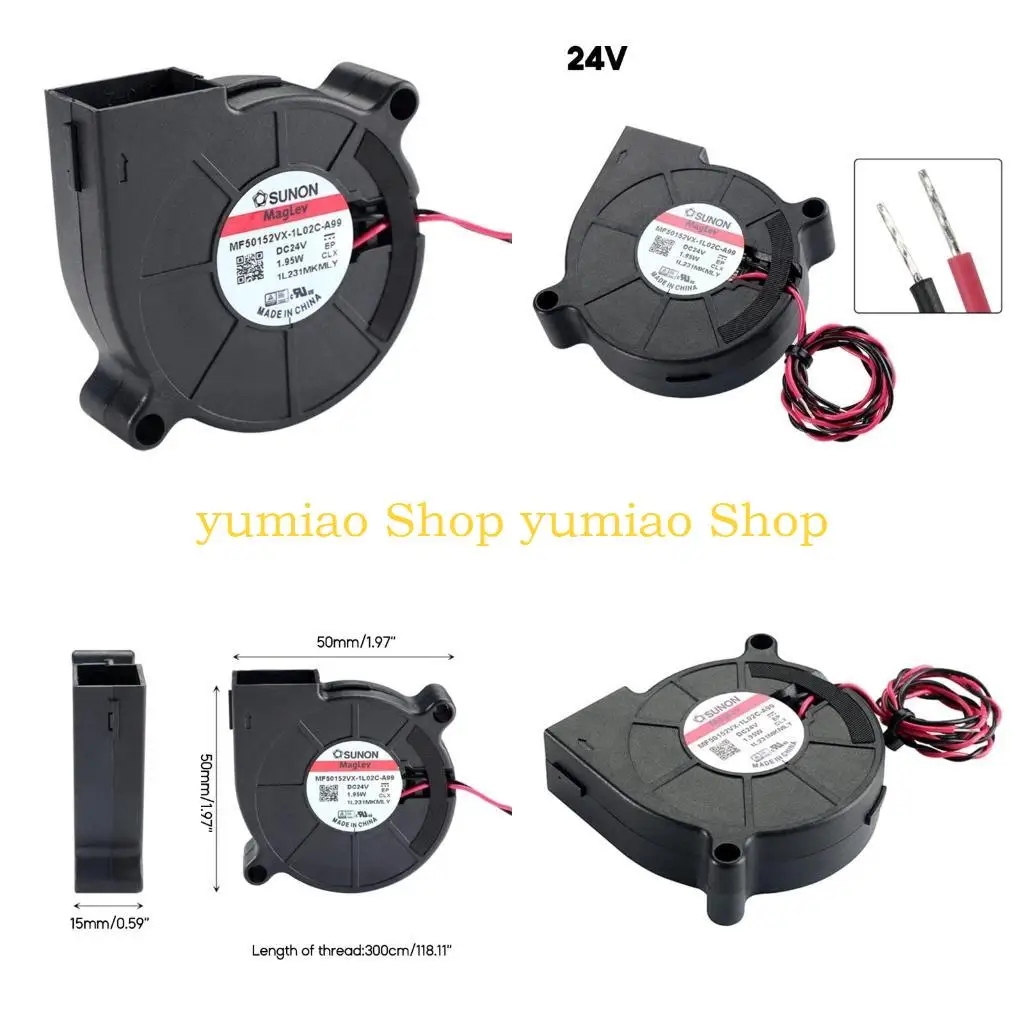 587B Advanced 5015 24V Fan 3D Printer Blower Fan High-Performance Cooling Fan Ultra-Quiet Blower Fan Cooling System