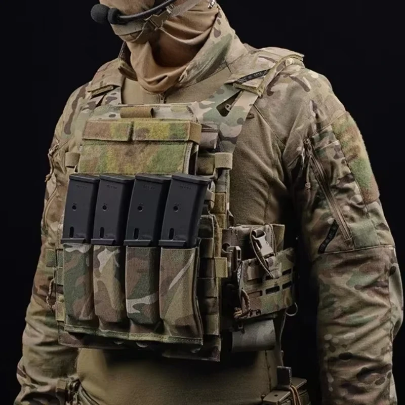 

MP5 MP7 submachine gun with elastic magazine Molle magazine lightweight hunting air gun vest carrying equipment