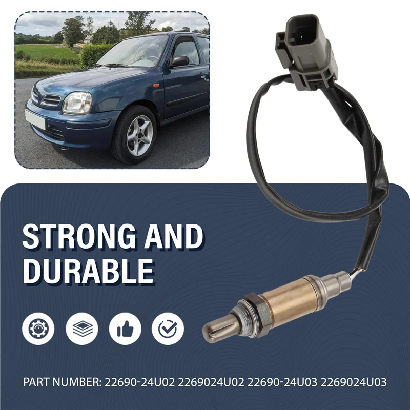Sensor de oxígeno para coche, Sensor de O2 22690-24U02 para Nissan Micra NX Pulsar N14 N15 N16 Silvia Skyline R33 1985-2000 2269024U02