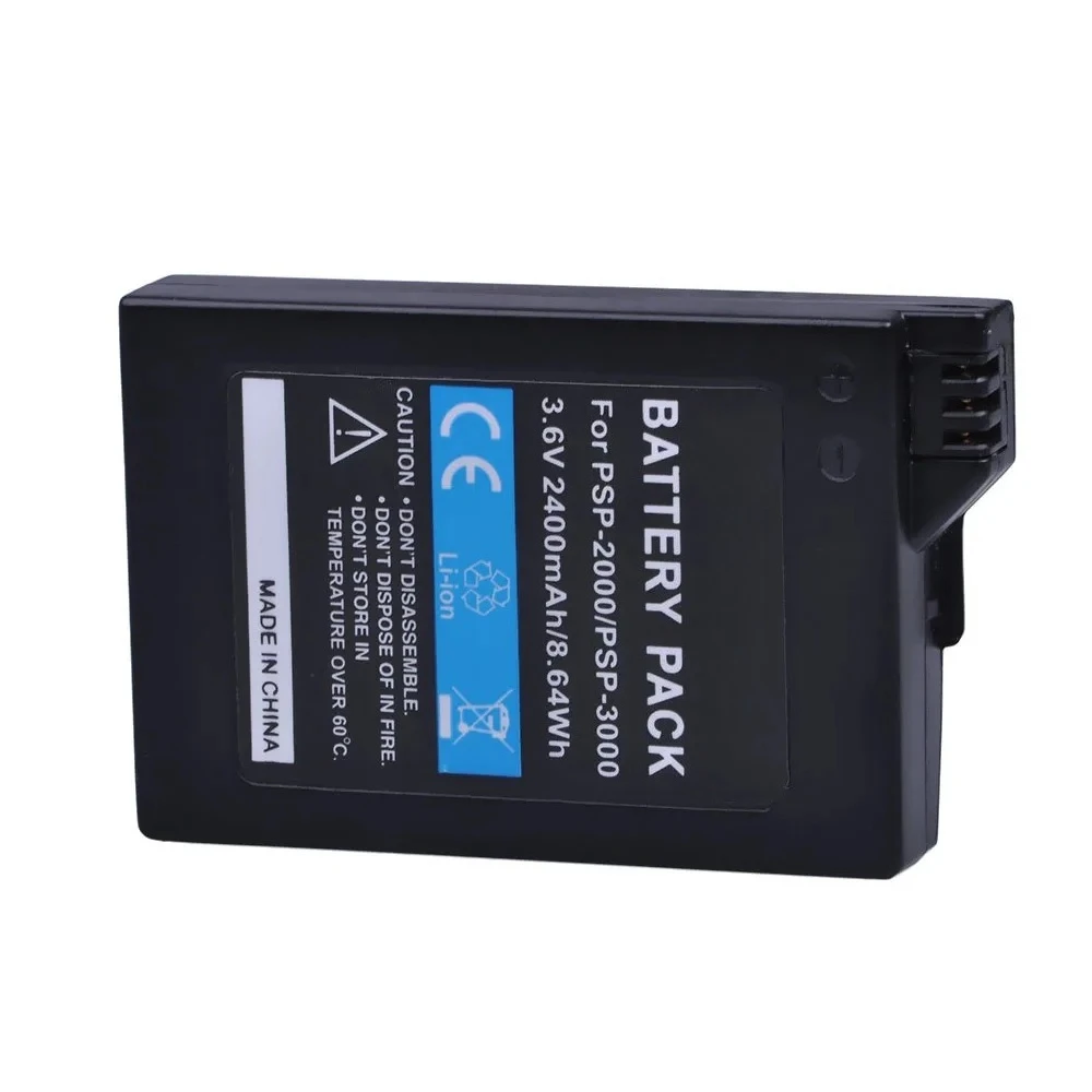 Replacement Battery for Sony PSP 2000 3000 PSP-s110 2400mAh 3.6V Li-ion High Capacity Rechargeable Battery for PSP Game Console