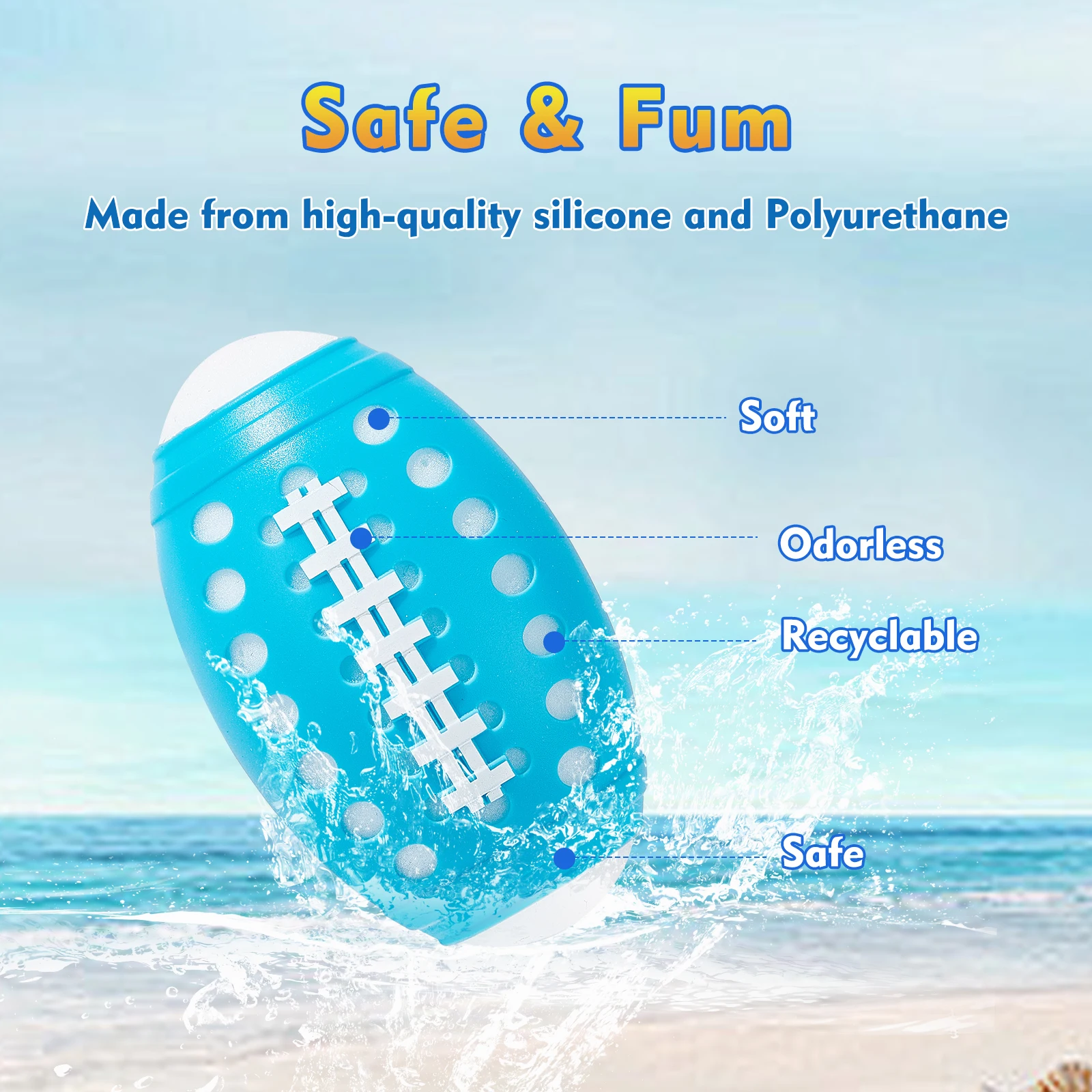 6pcs Non-magnetic Silicone Water Balls For Water-absorbing Beach Swimming Pool Lawn Water Sports Toys Happy Water Bombs