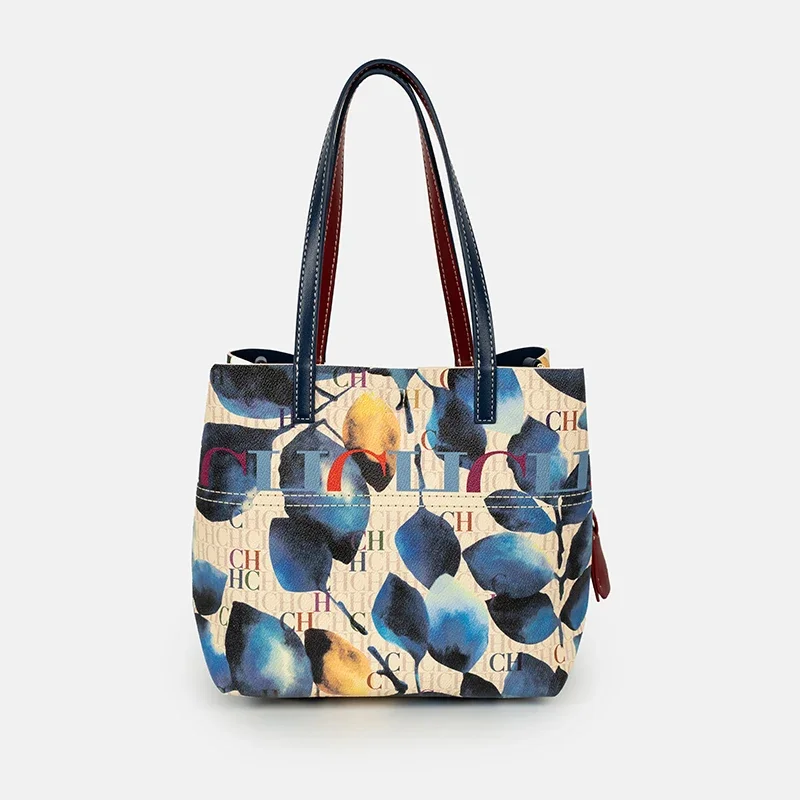 CH Women Artistic Multicolor Embroidered Tote Bag Spacious Top Handle Handbag Daily Work Travel Everyday