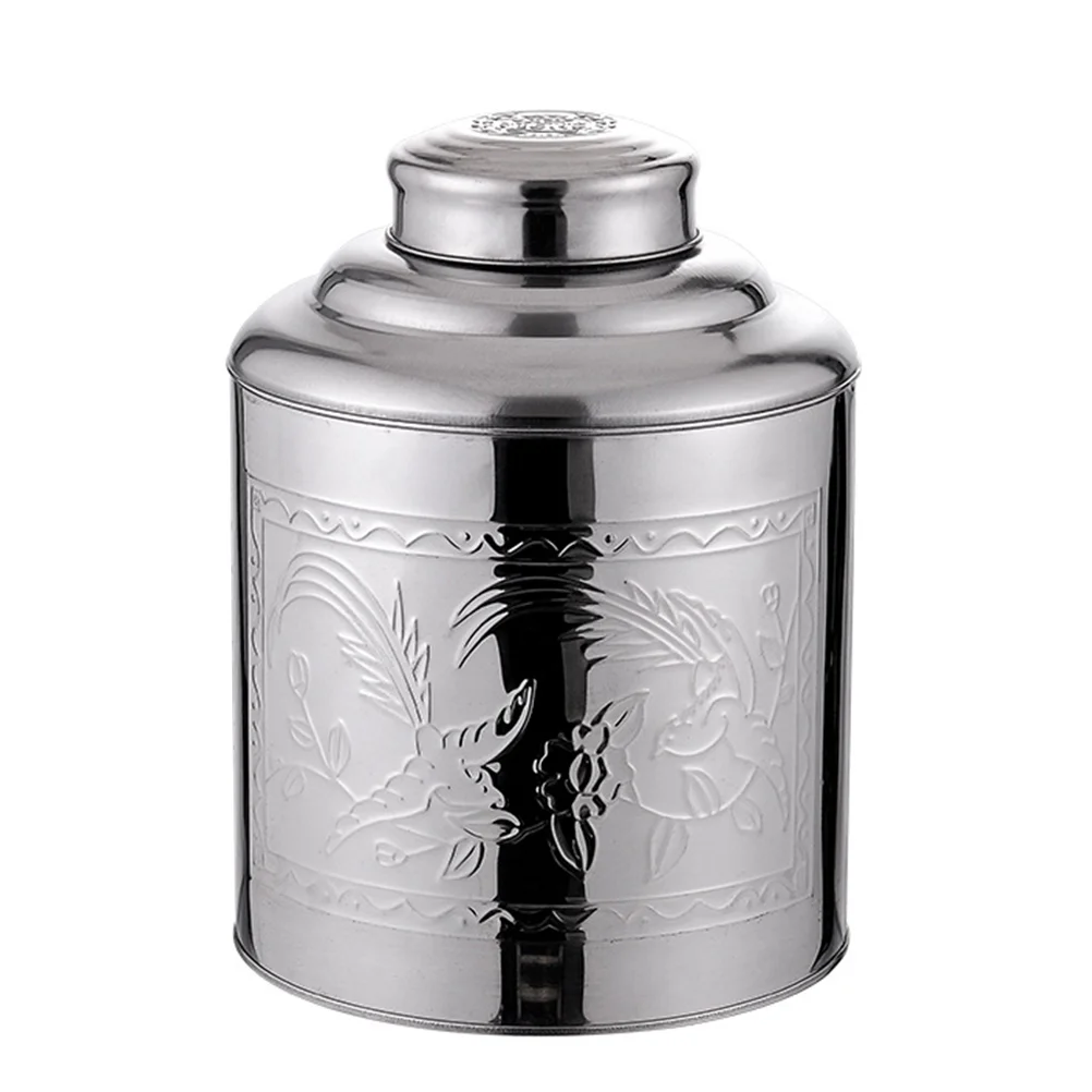 

Tea Containers for Bags Tin Canister Loose Mini Leaf Storage Stainless Steel Sealing Jar