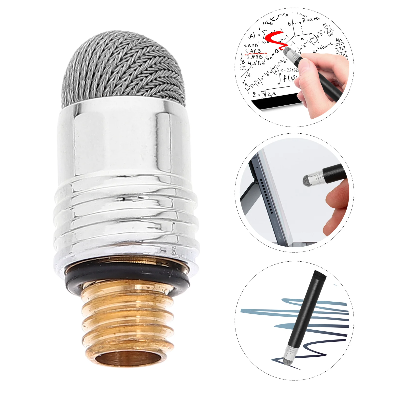 6 Pcs Touch Screen Pen Tip Tips Replacement Disc Stylus Scribe Fiber Supplies Only