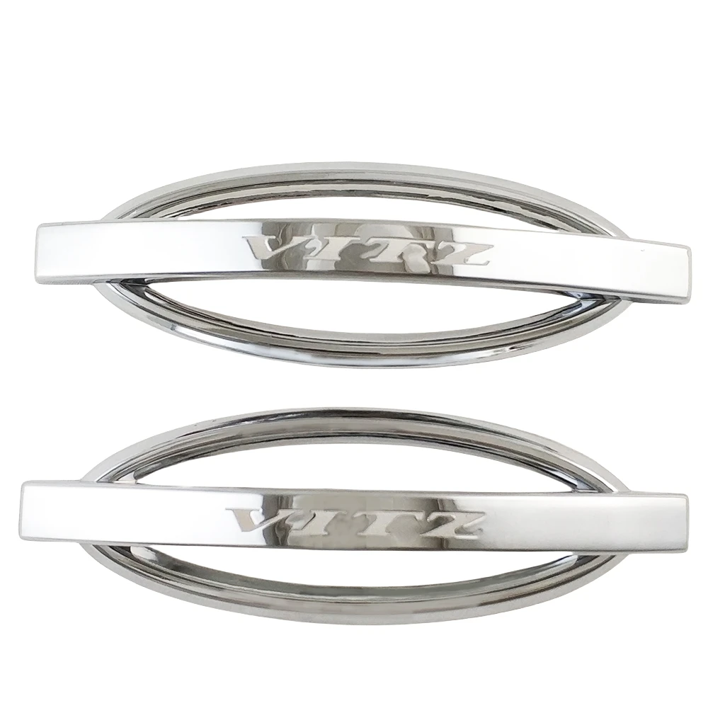 2 pcs ABS Silver chrome-plated Car side lamp covers For Toyota Echo Vitz 2000 -2005 models usedfor exterior high-gloss decoratio