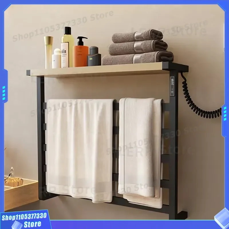 Smart Electric Towel Rack Stainless Steel Heated Bathroom Rail Digital Display Modern Hotel Apartment Heater for Bath Room