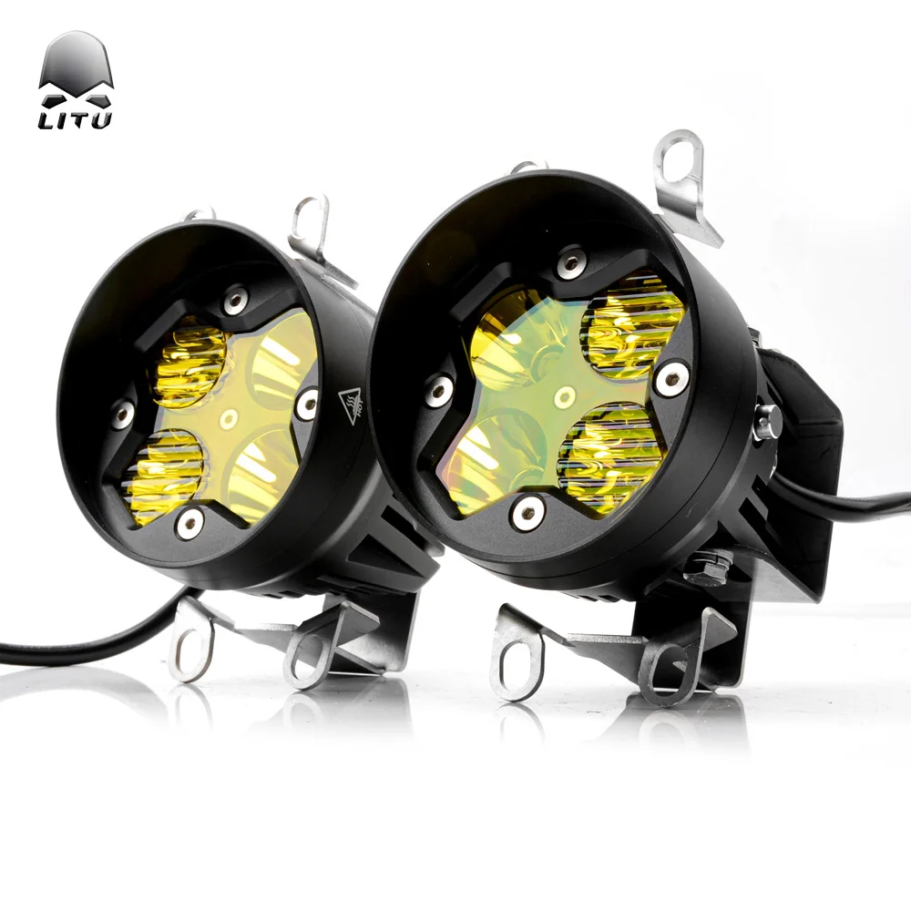 

46W 3 Inch Yellow Off Road Car for Toyota Lossless Installation Laser Fog Lamp Motorcycle 12V 24V Combo Beam Led Driving Lights