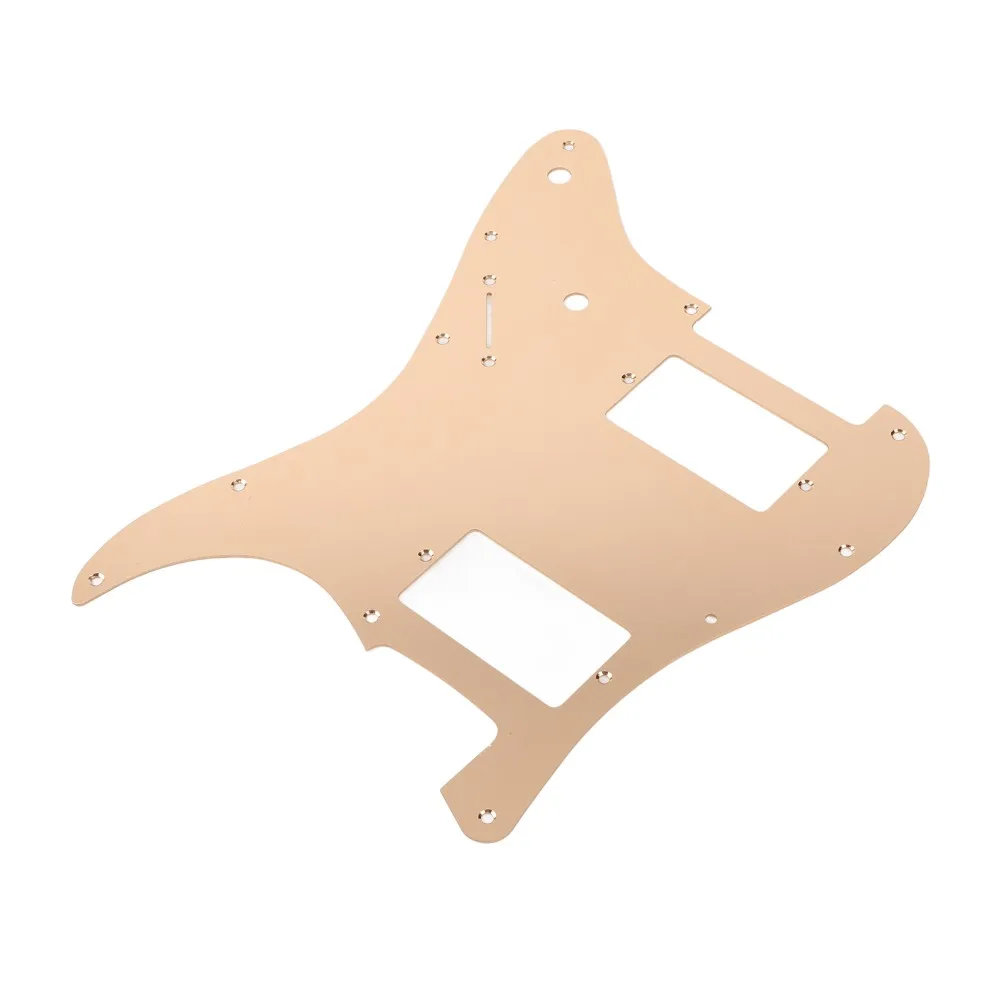 Aluminum Alloy Electric Guitar Pickguard Champagne Gold 11 Hole HH HH For Strat Pickguard Guitar Scratch Plate view 2
