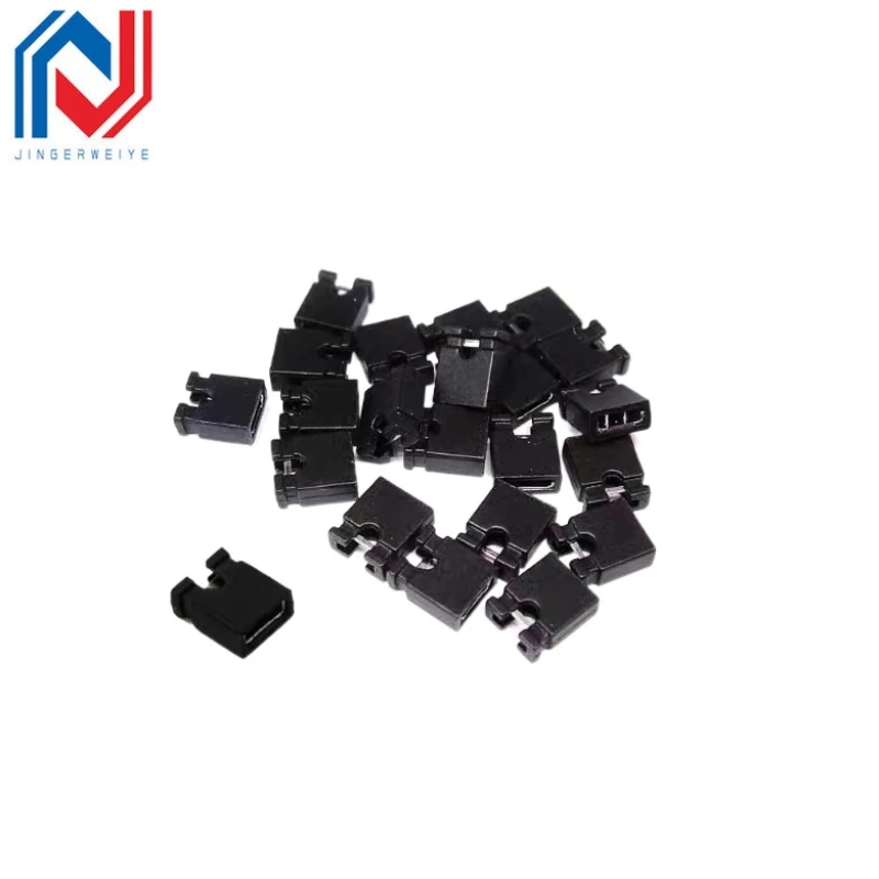 100PCS 1.27mm 2.0mm 2.54mm Pitch Open Top Jumper Cap/Jumper Cap Black Opening 1.27 2.0 2.54 Pin Header Connection Block