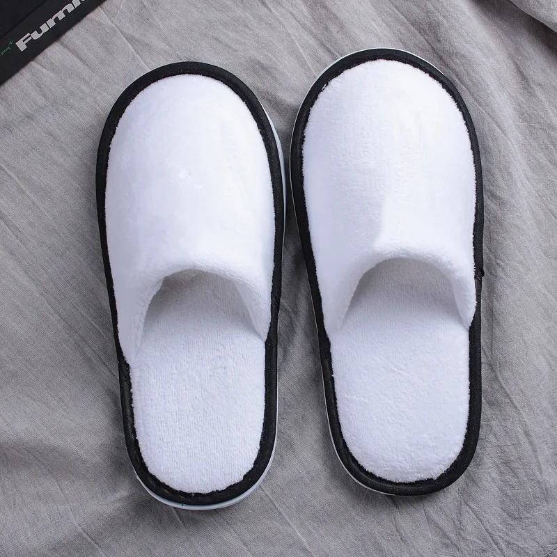 5 Pairs Children\'s Disposable Slippers Hotel Room SPA Portable Closed Toe Cute Slippers Home Guest Kids Baby Indoor Travel Shoes