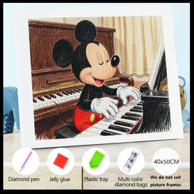 

Вот подробное название продукта для алмазной живописи для Тemu, на основе изображения: Дисней Микки Маус Алмазная картина 5D Full Dril